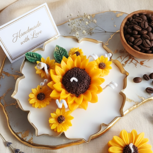 Sunflower urli candle